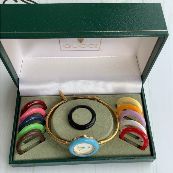 Gucci Accessories - Ladies GUCCI bangle watch w/ interchangeable bezels🌸🌺🌼
